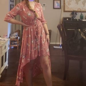 hi-low floral dress